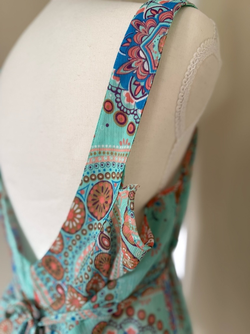 Vintage Glassons Y2K Tank Fairy Core Paisley Tie-Back Camisole - Picture 5 of 12